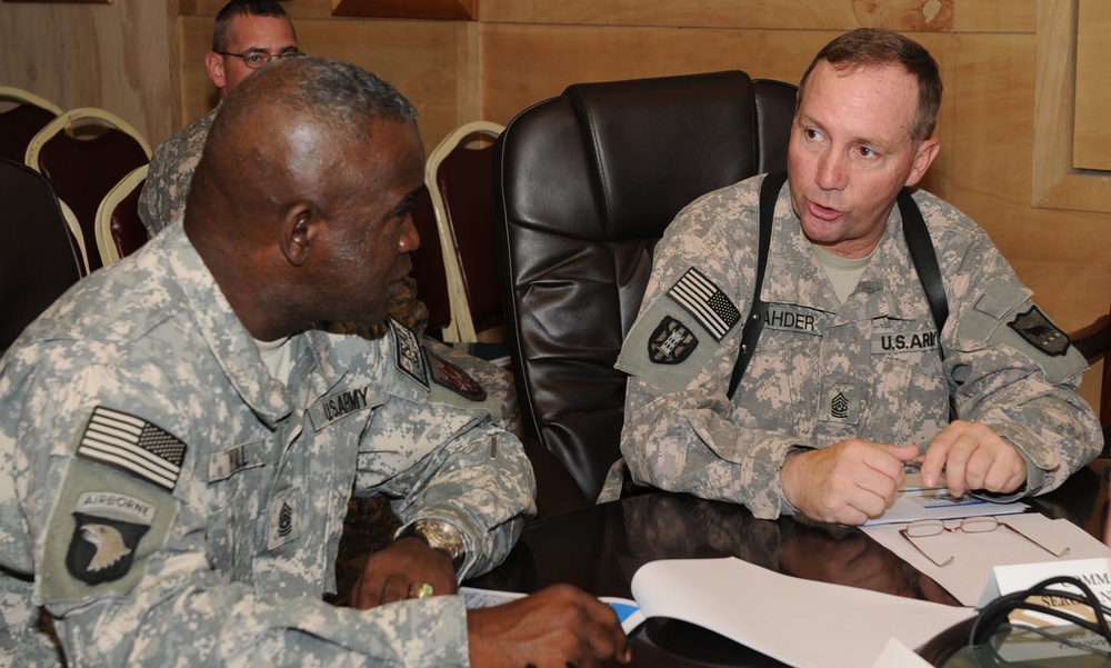 CSM Marvin Hill visits Camp Phoenix in Kabul, Afghanistan