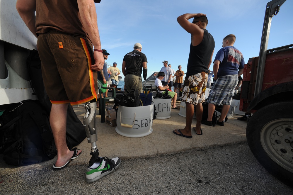 Soldiers Undertaking Disabled Scuba Visit GTMO