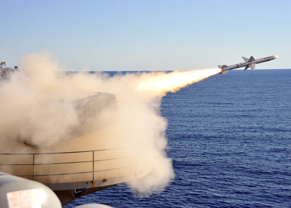 USS Enterprise fires missile