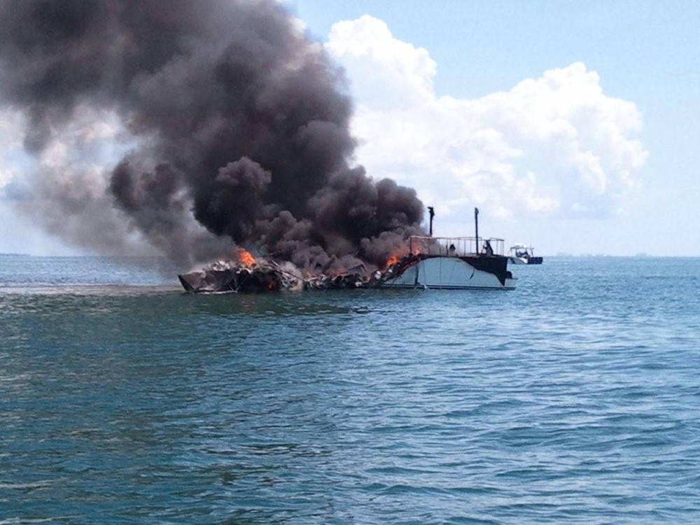 Coast Guard Responds to Anclote Key Boat Fire