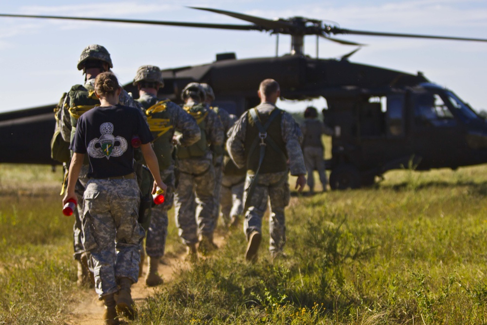 Airborne operation at Fort Bragg
