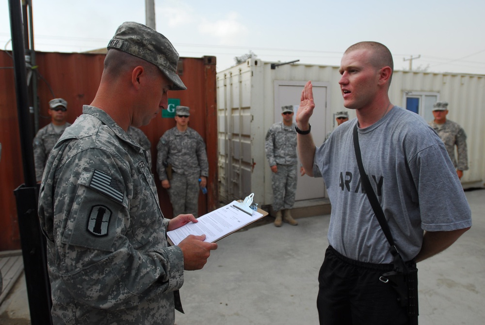 Marion S.C. Soldier Re-enlist in Army While Serving in Afghanistan