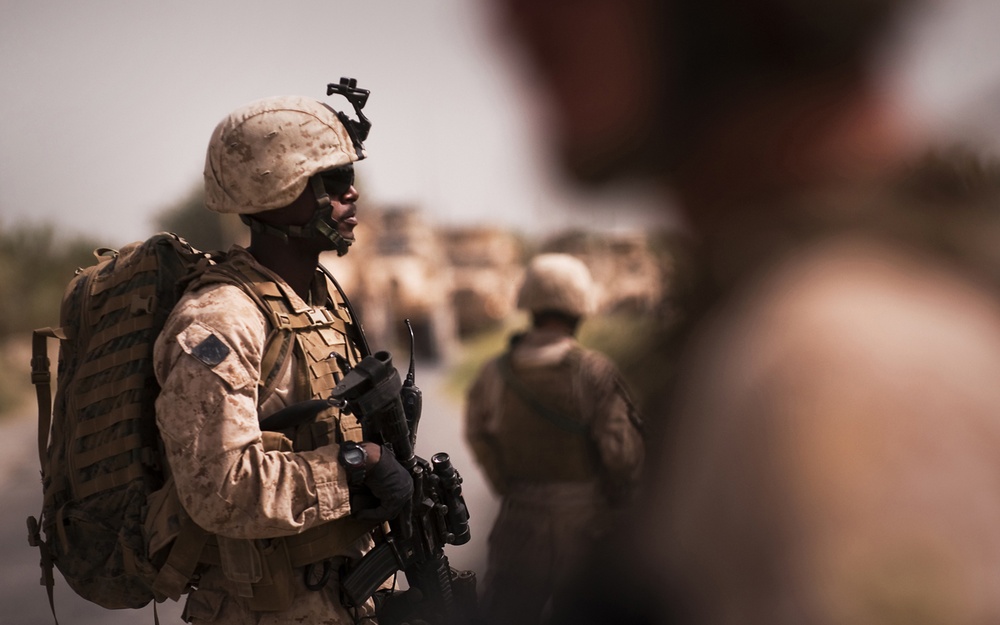 Marines Investigate IED Blast Site, Provide Support for Comrades