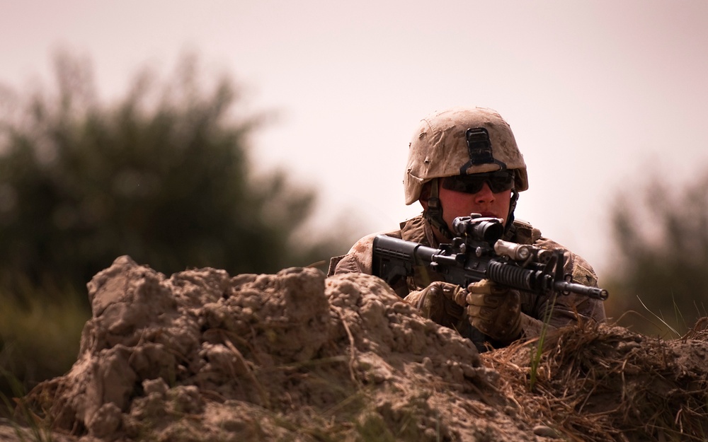 Marines Investigate IED Blast Site, Provide Support for Comrades