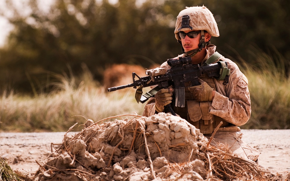 Marines Investigate IED Blast Site, Provide Support for Comrades
