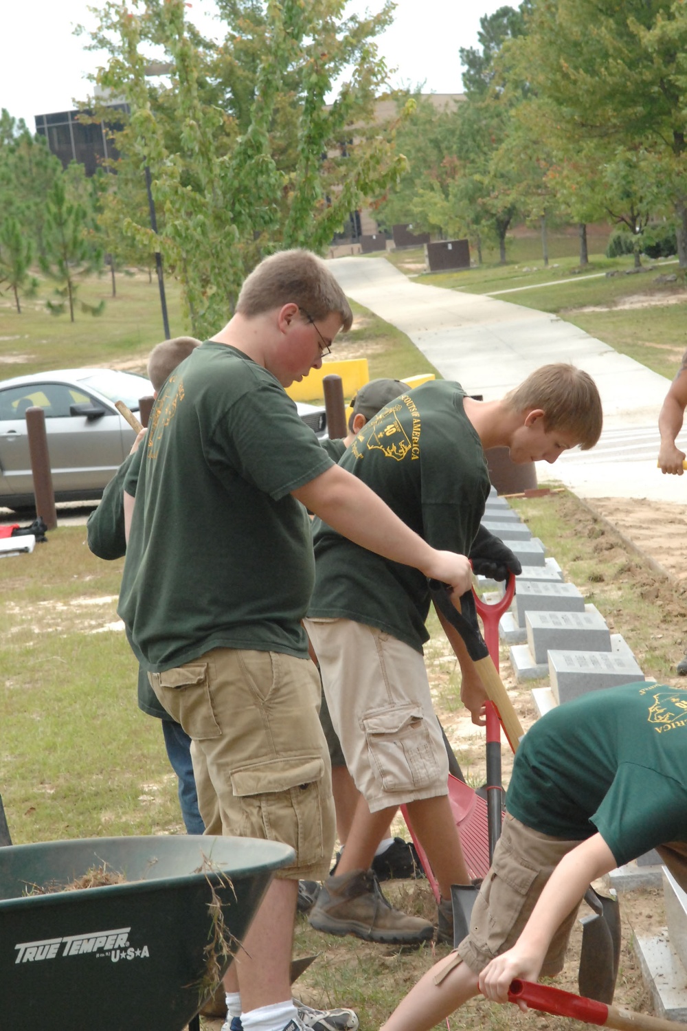 Boy Scouts Volunteer to Landscape the New 3rd Special Forces Group Memorial on the Anniversary of 9/11