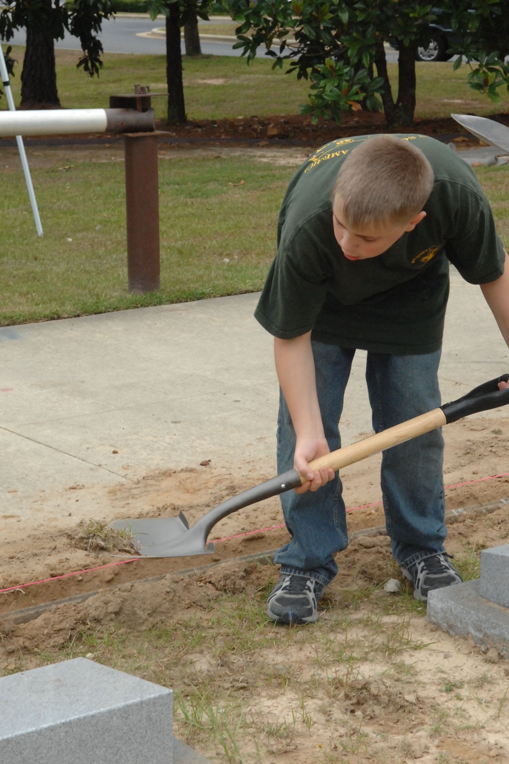 Boy Scouts Volunteer to Landscape the 3rd Special Forces Memorial on the Anniversary of 9/11