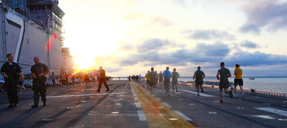 Continuing Promise Marines, Sailors Run in Remembrance of 9/11