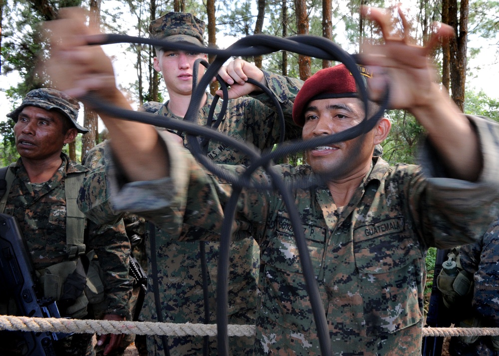 US Marines train with Guatemala Kaibil Special Forces