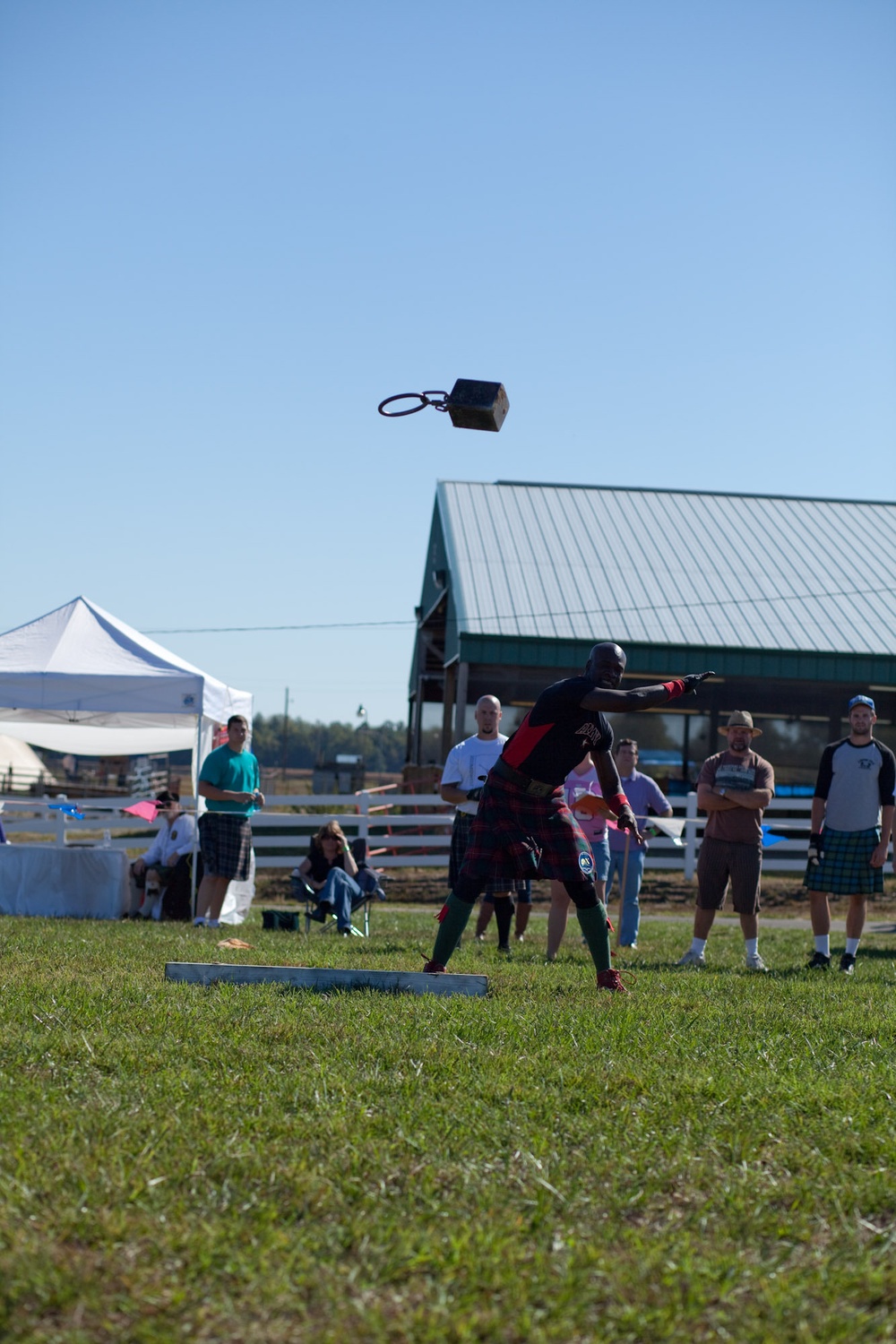 Soldier Embraces Scottish Heritage At Highland Games