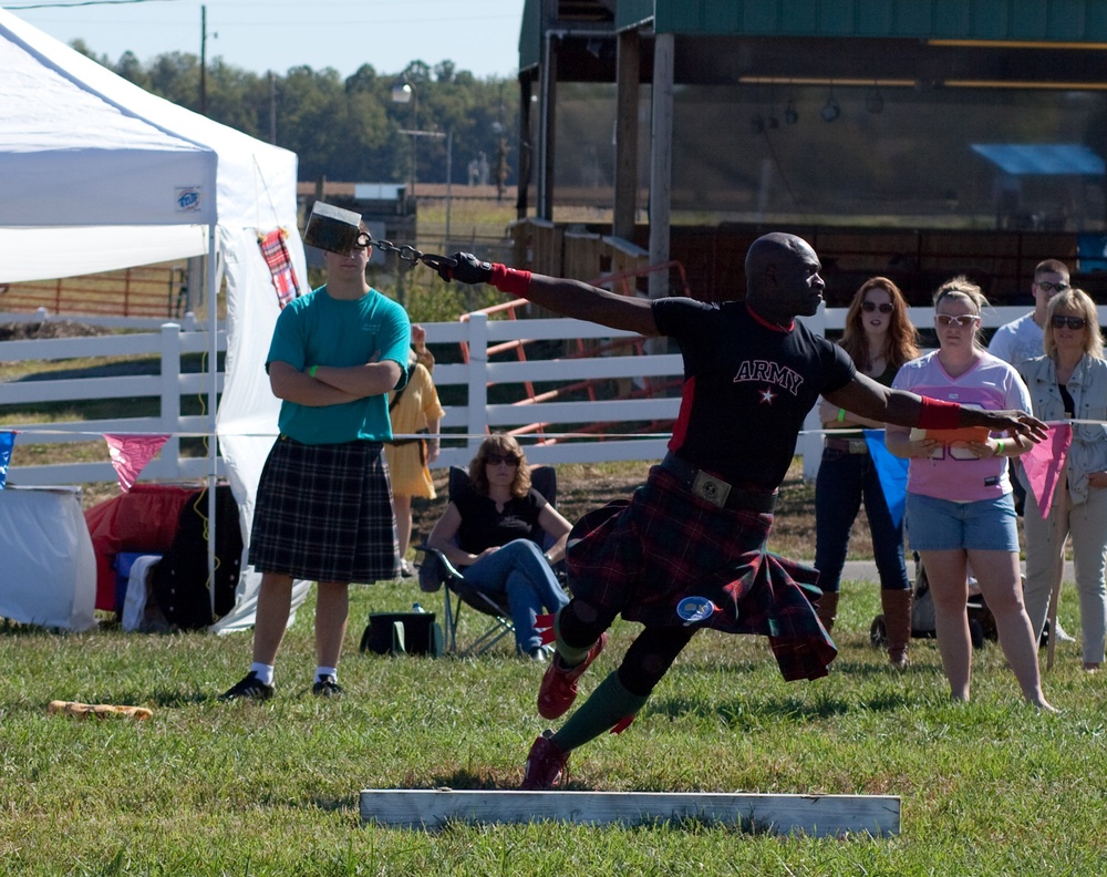 Soldier Embraces Scottish Heritage At Highland Games