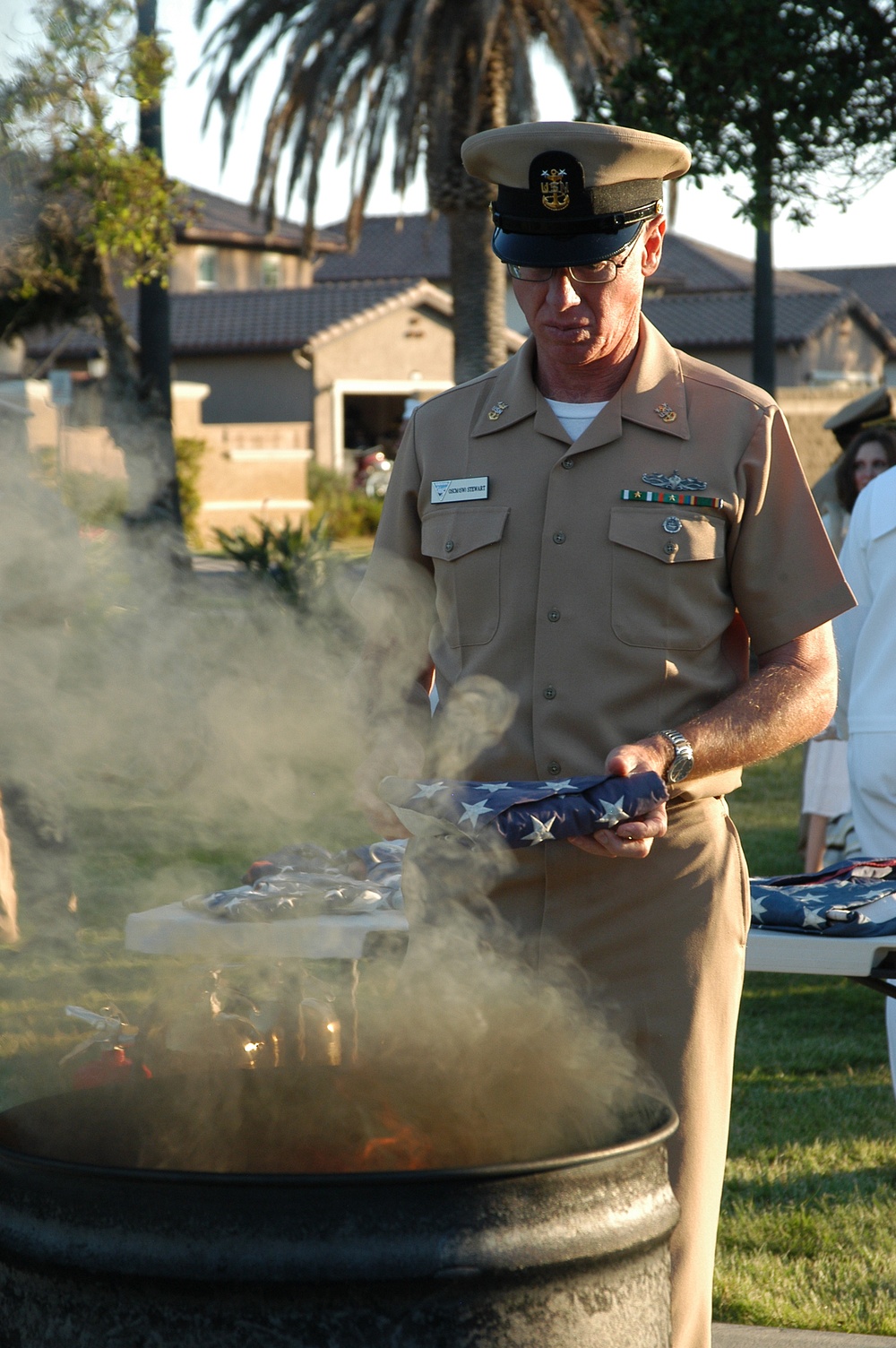 Flag retirement ceremony