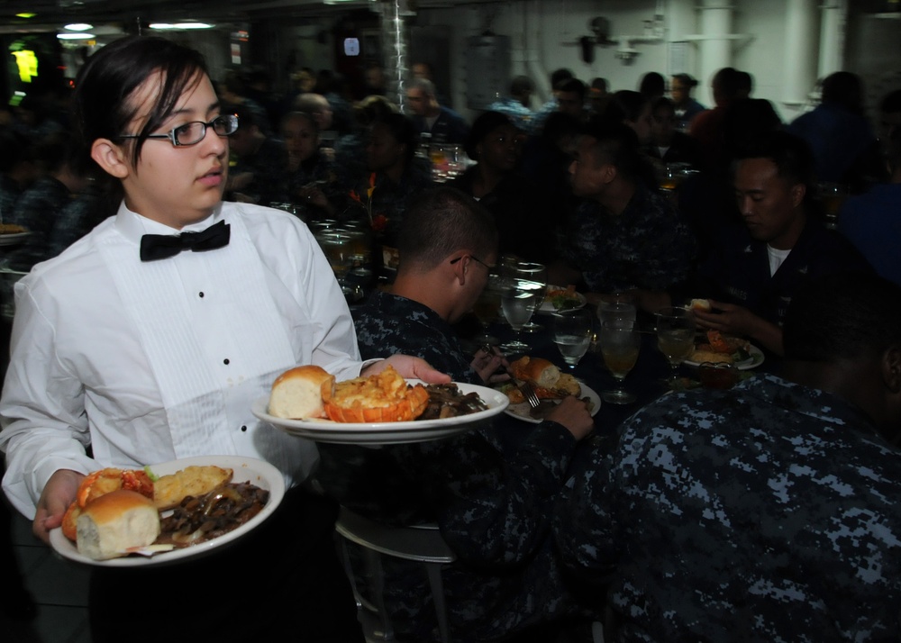 USS Ronald Reagan action