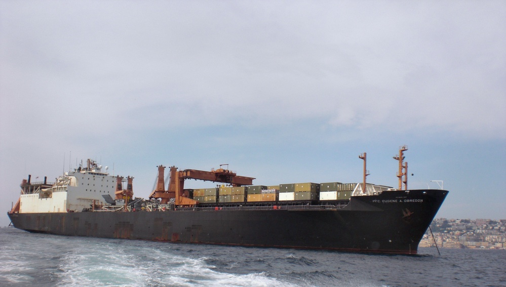 Navy transports move supplies