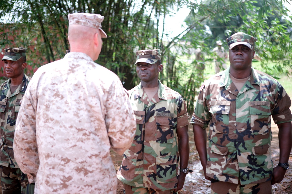 Marine Forces Africa Commander Visits Liberia, Gauges Progress of ONWARD LIBERTY Mentorship