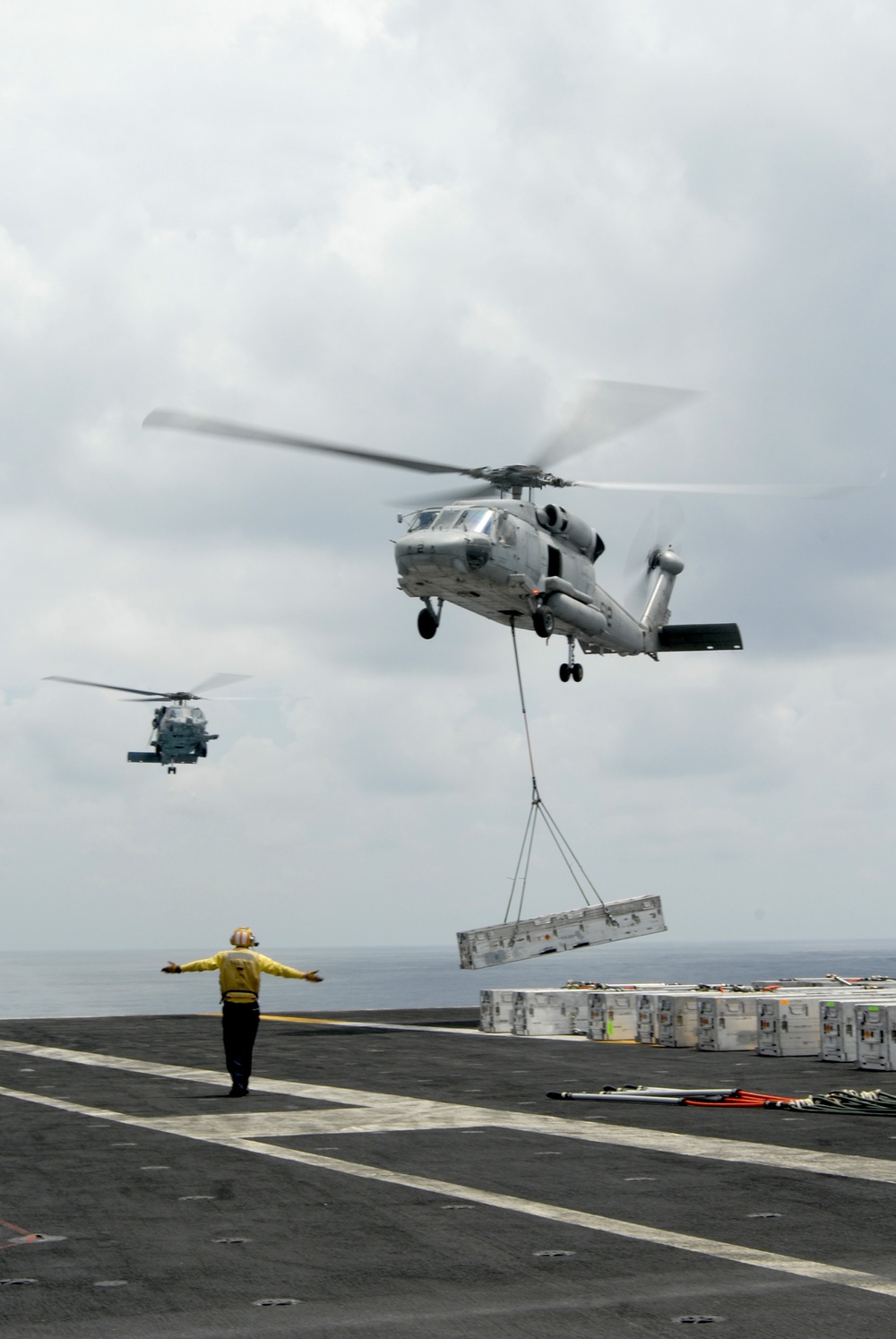 USS Nimitz takes on supplies
