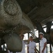 Sailors examine North Korean-attacked ship