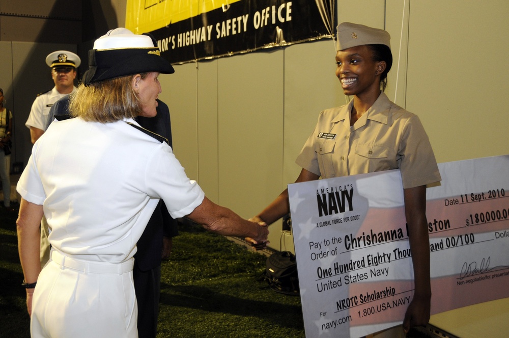 Admiral hands out scholarship money