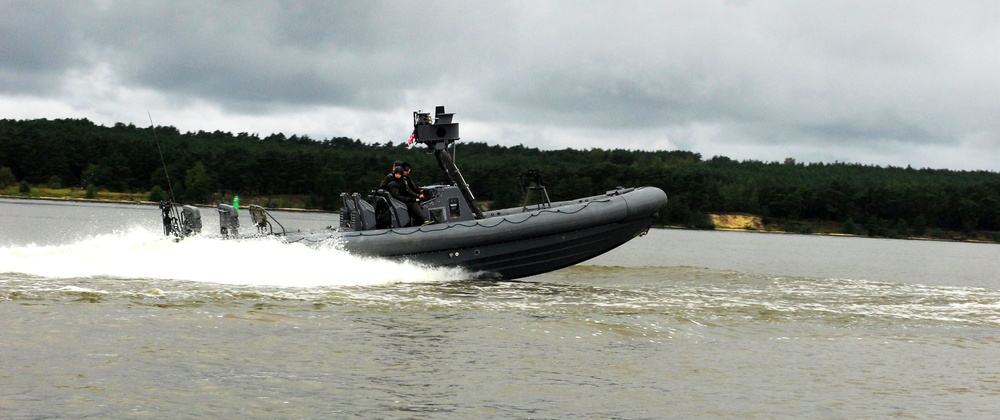 Lithuanian, Polish, and U.S. Special Operation Forces utilize Rigid-hulled Inflatable Boats to conduct Visit, Board, Search, and Seizure training