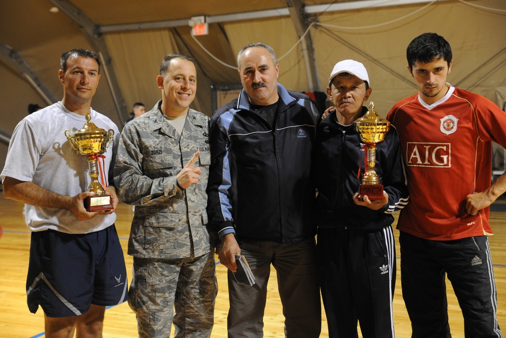 Niz Village and Transit Center compete in a sports day