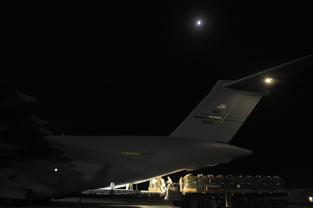 C-17 Air Drop over Afghanistan