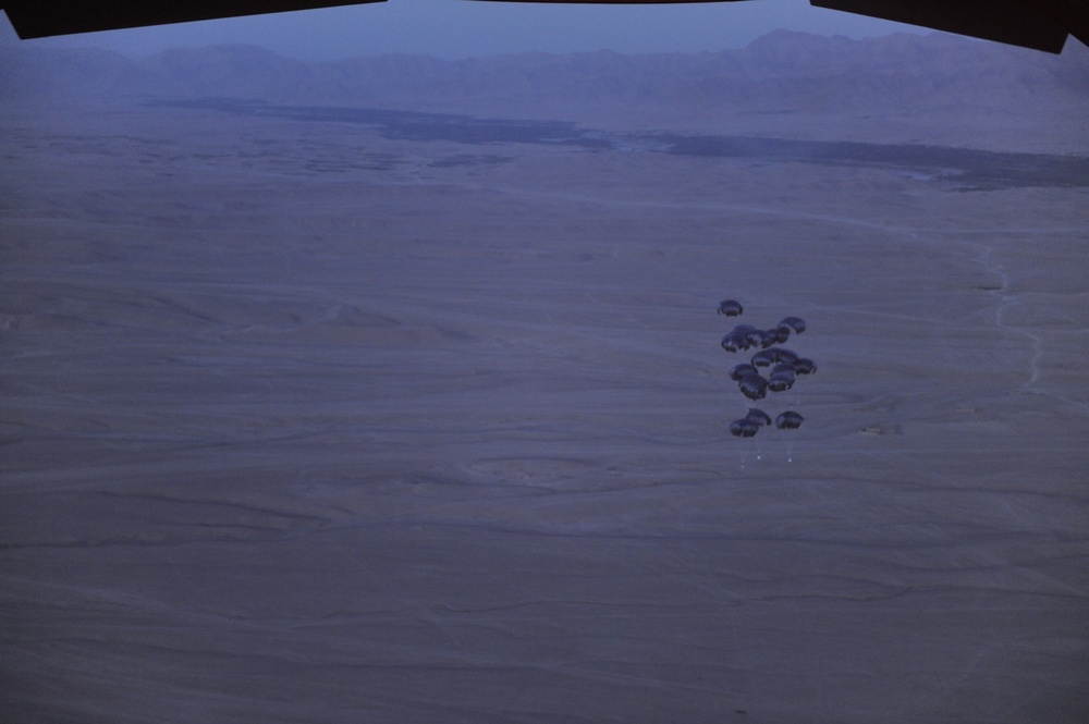 C-17 Air Drop over Afghanistan