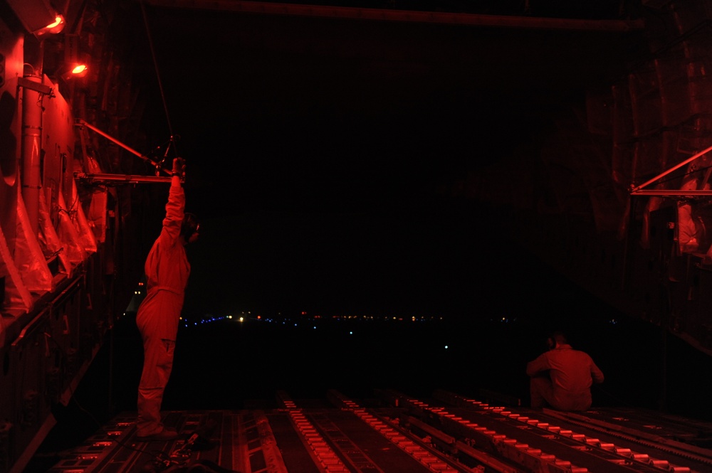 C-17 Air Drop over Afghanistan