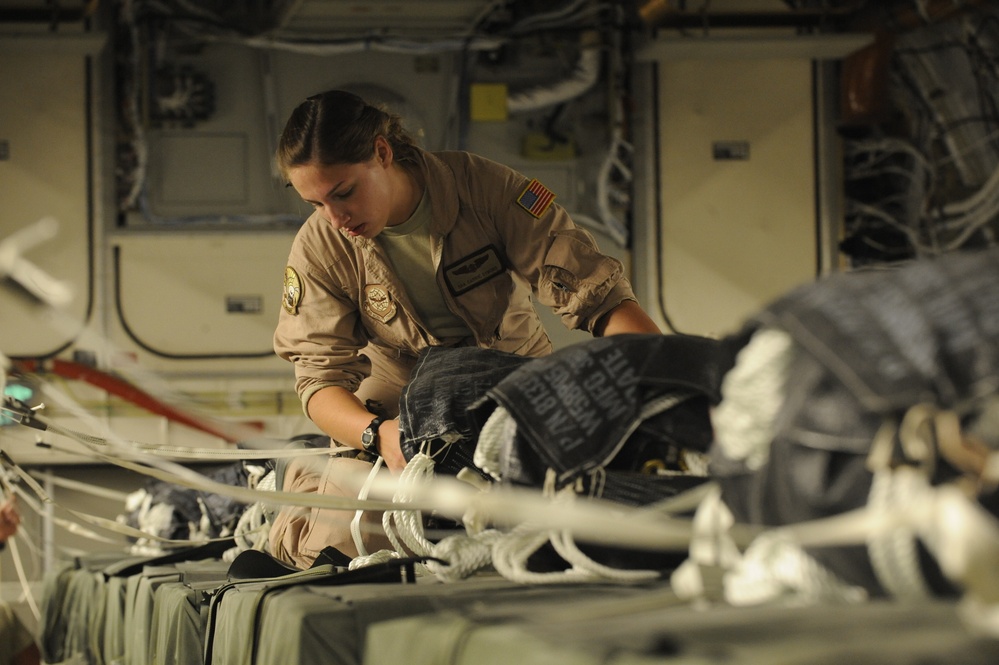 C-17 Air Drop over Afghanistan