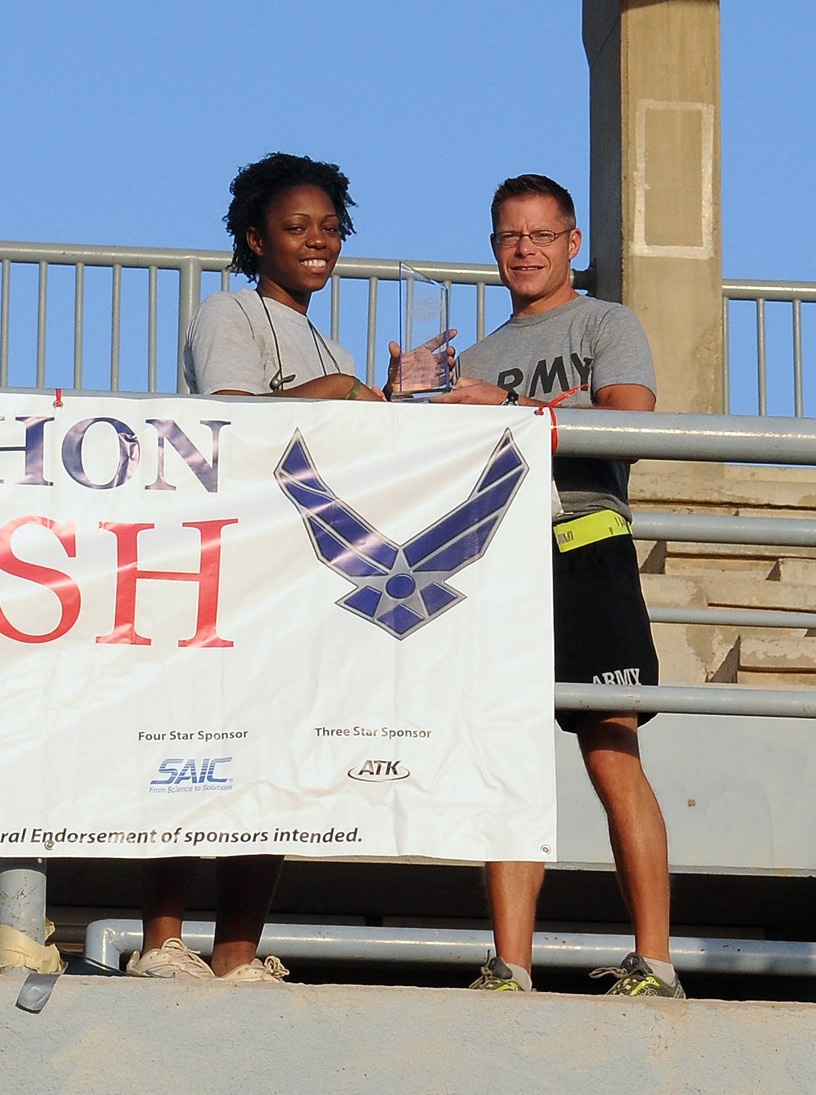 103rd ESC Soldiers Run Down Wins in Marathon