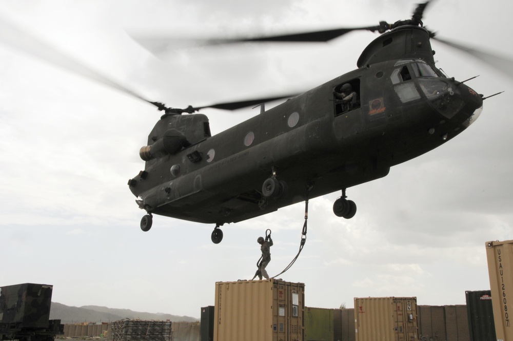 Currahees Sling Load Supplies Across Paktika Province
