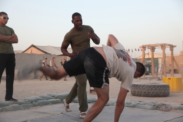 Service members Practice Capoeira in Afghanistan