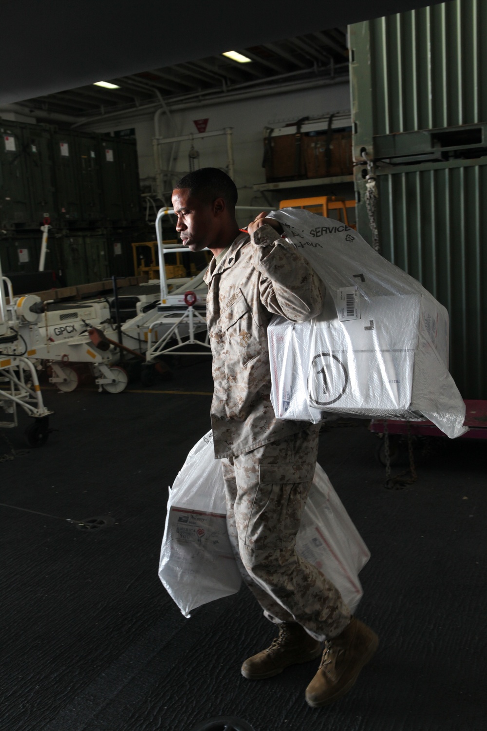 First Mail Drop USS Kearsarge