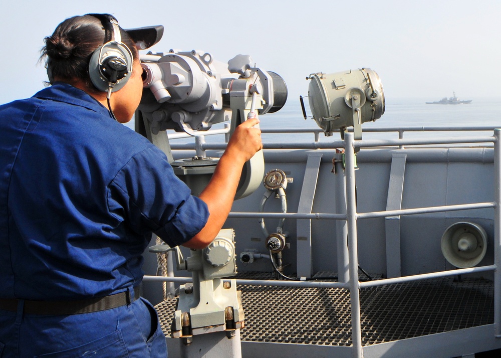 USS Pearl Harbor conducts daily operations at sea