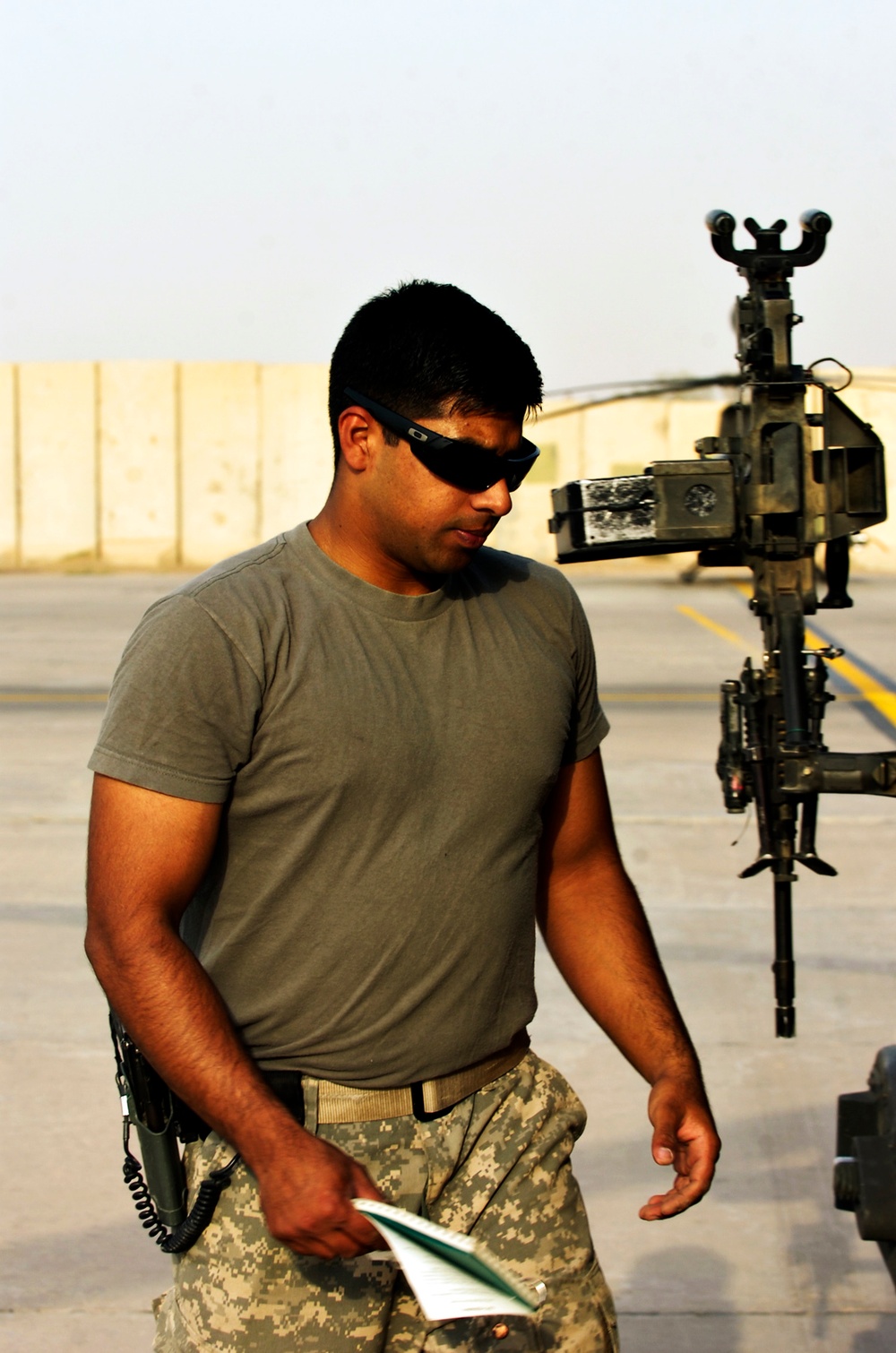 Day on Army airfield in Iraq