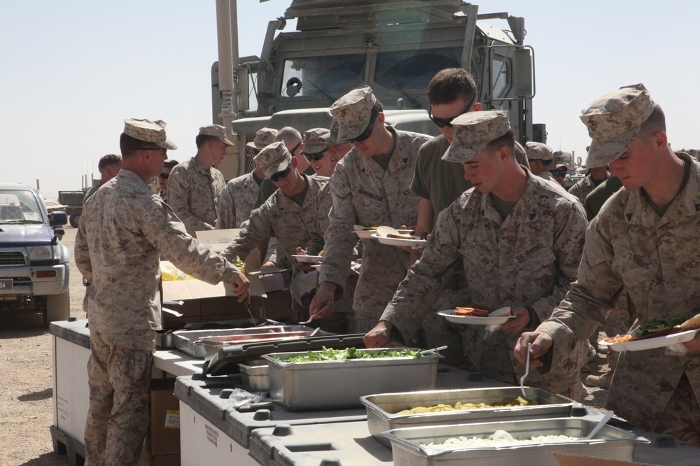 1st Recon Marine leader feeds the herd