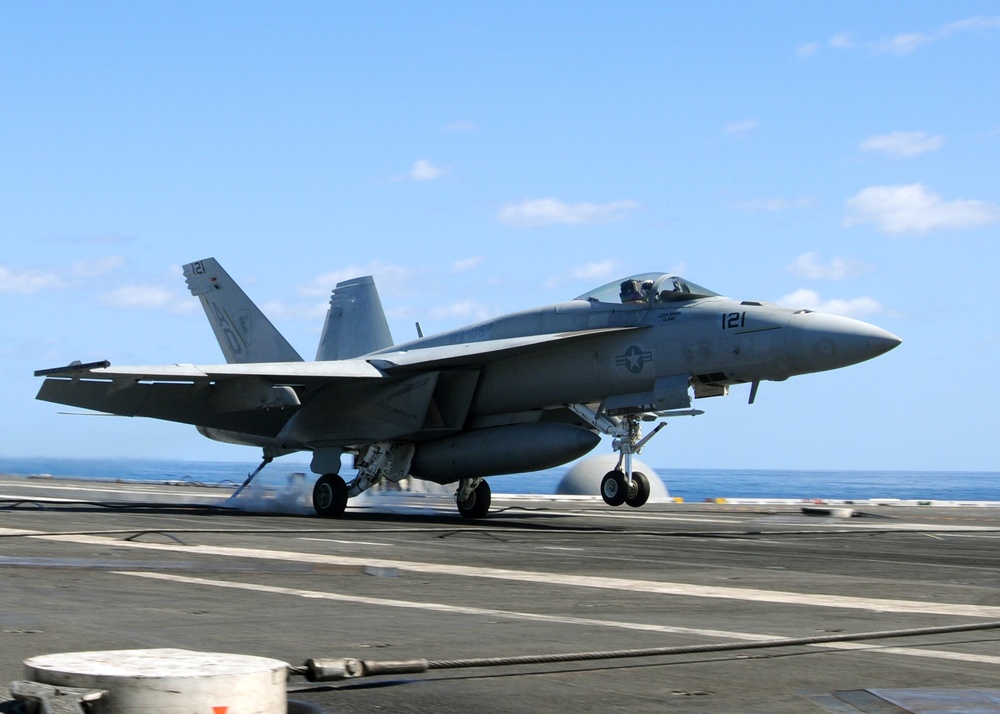 Landing on USS George H.W. Bush