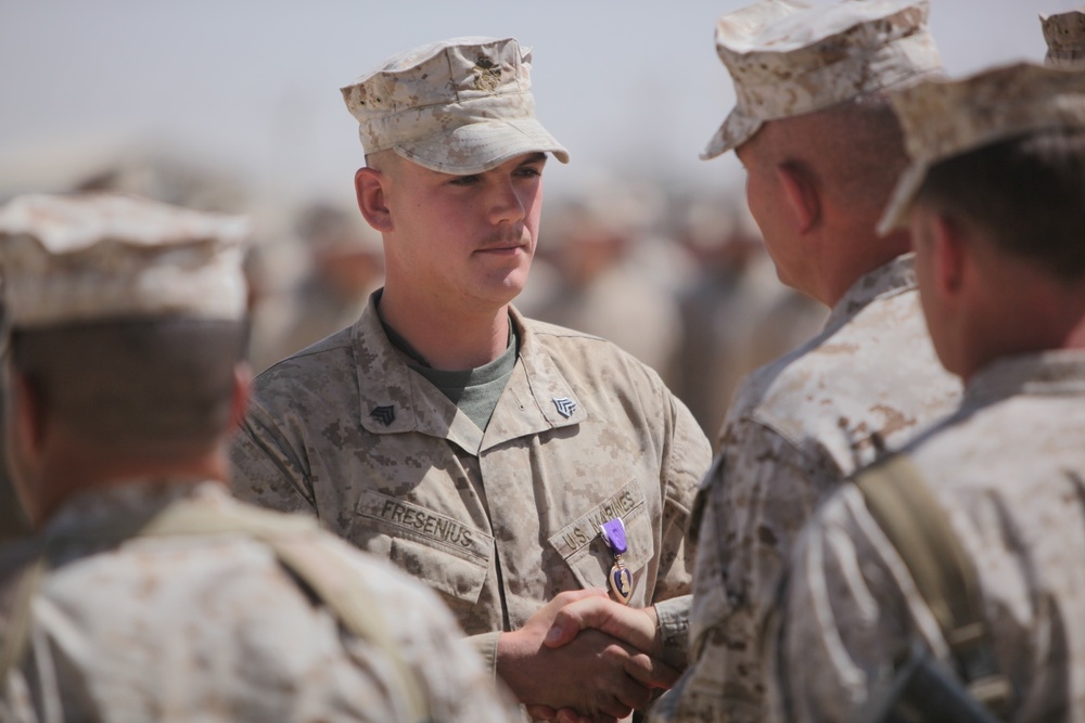 Recon Marine Who Survived Sniper Attack Earns Purple Heart