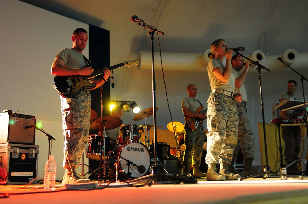 Air Force Galaxy Showband Performs at COS Marez