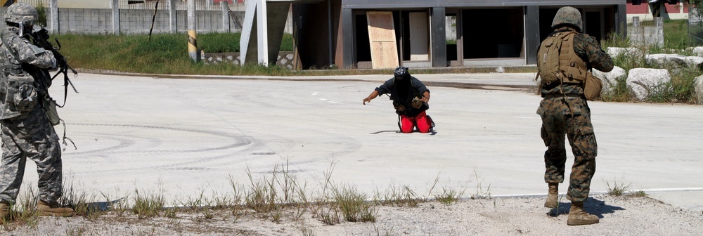 Marines, Army Train in Urban Combat, Route Clearing