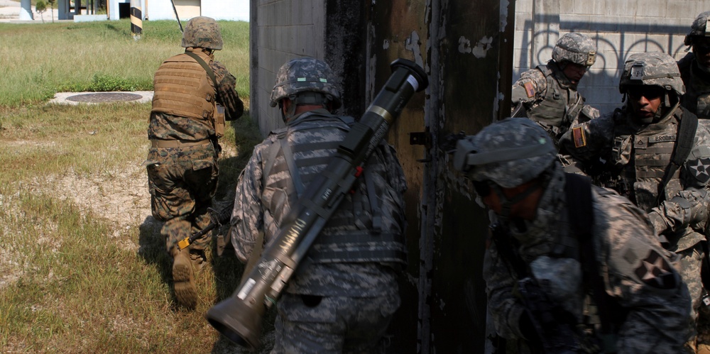 Marines, Army Train in Urban Combat, Route Clearing