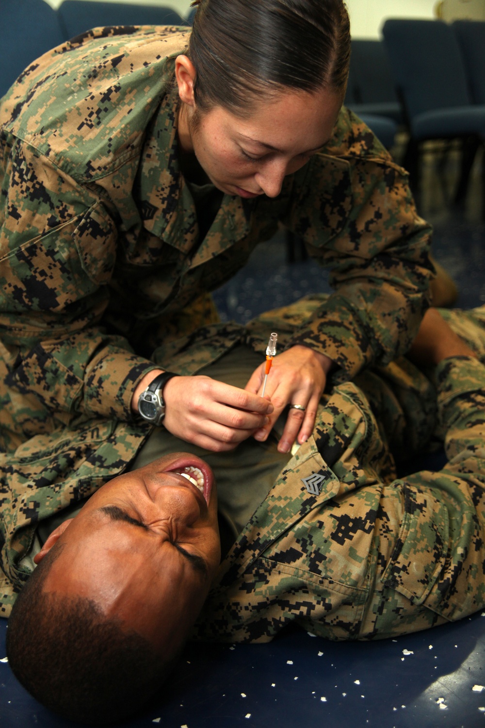 Corpsmen teach MACS-2 Marines, Sailors what it takes to save lives