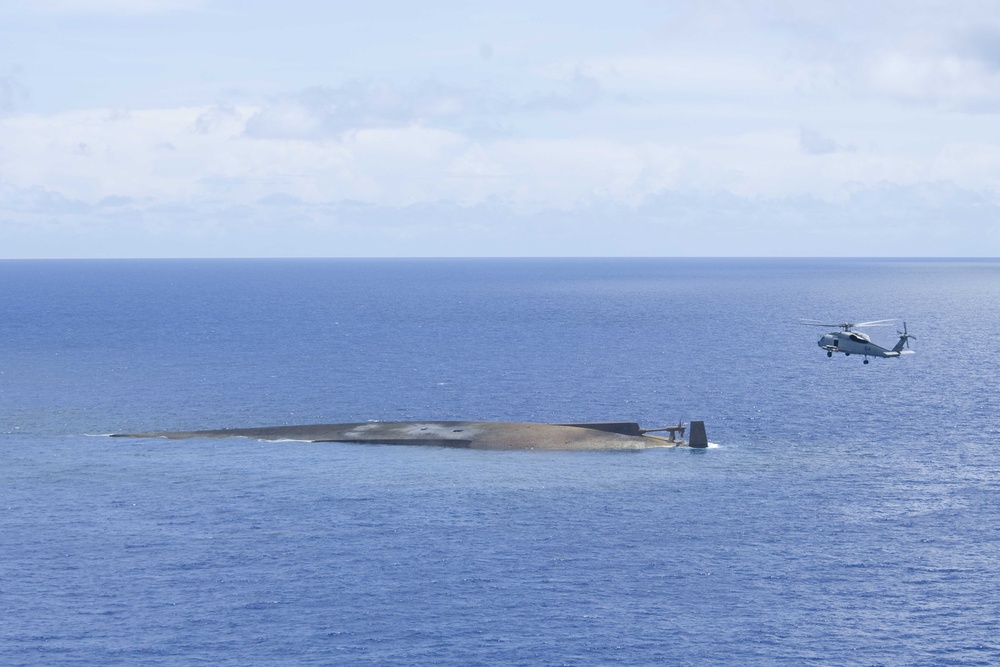 Ex-USS Acadia off of Guam