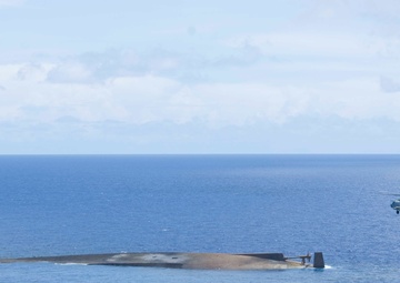 Ex-USS Acadia off of Guam