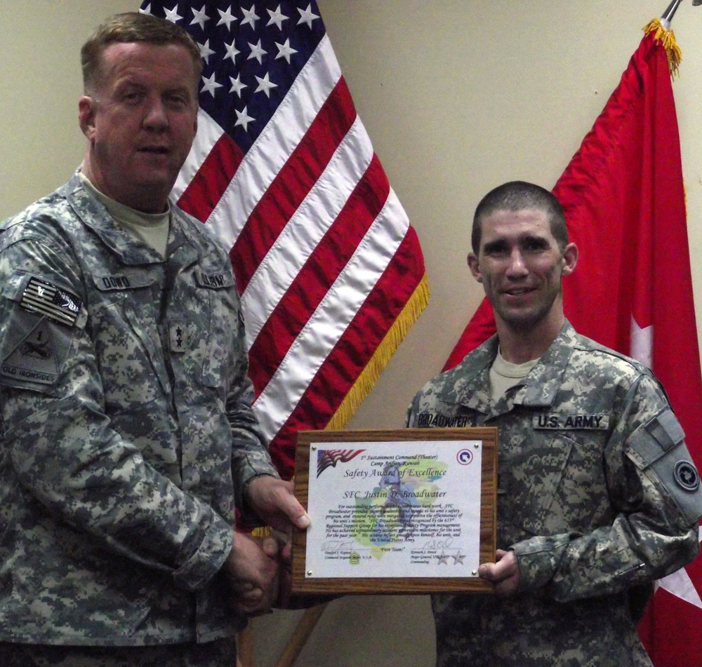 Army Safe is Army Strong: Leader Wins Safety Award, Saves Lives