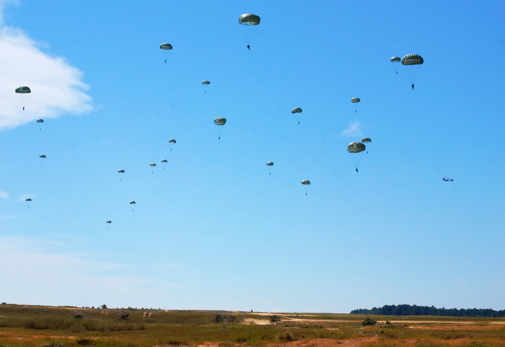 Paratrooper Military Police Descend on Sicily Drop Zone