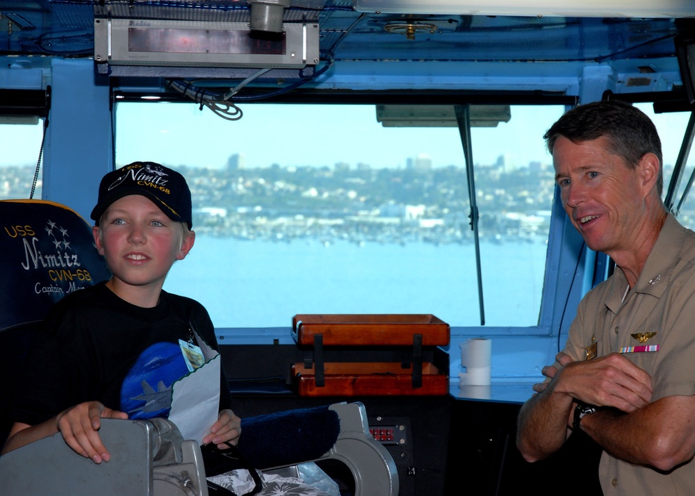 Make-A-Wish child tours USS Nimitz