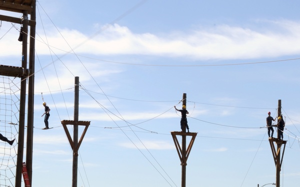 High ropes course at Naval Station Newport