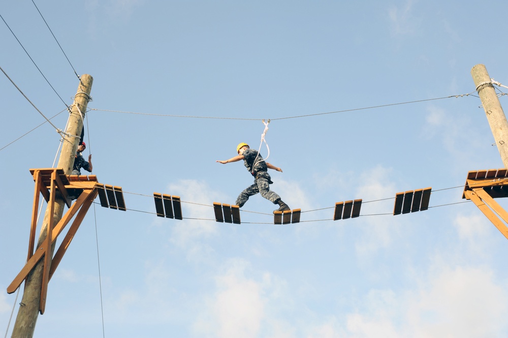 High ropes course at Naval Station Newport