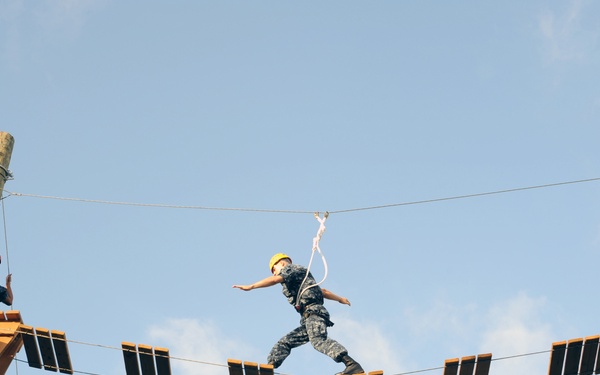 High ropes course at Naval Station Newport