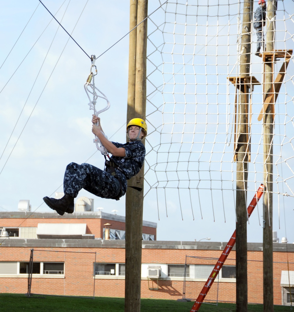 High ropes course at Naval Station Newport